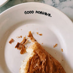 'Good Morning' Breakfast Plate | White