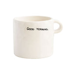 'Good Morning' Ceramic Mug | White