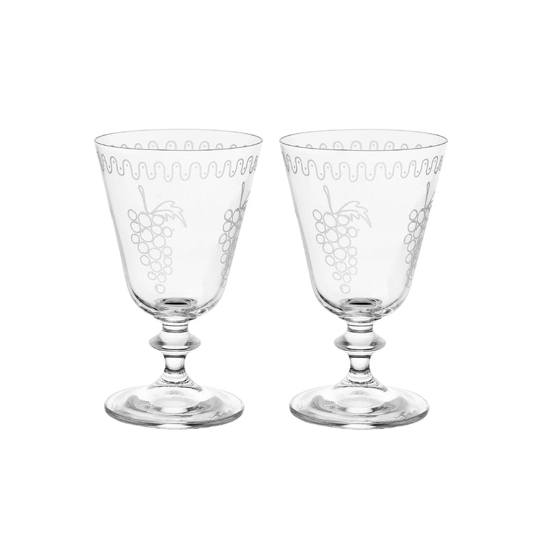 Grapevine Short Wine Glasses | 15cm | Set of 2
