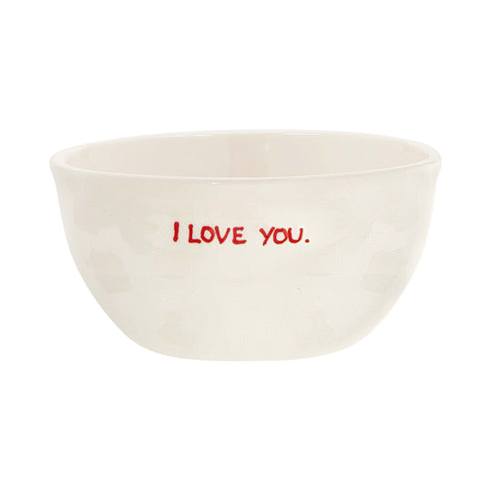 'I Love You' Ceramic Bowl | White