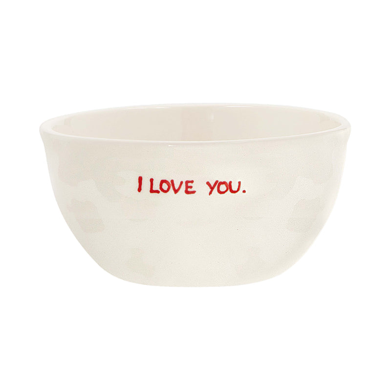 'I Love You' Ceramic Bowl | White