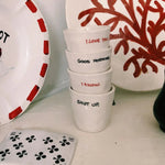 'I Love You' Ceramic Espresso Cup | White