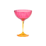 Jazzy Champagne Glass | Pink & Orange