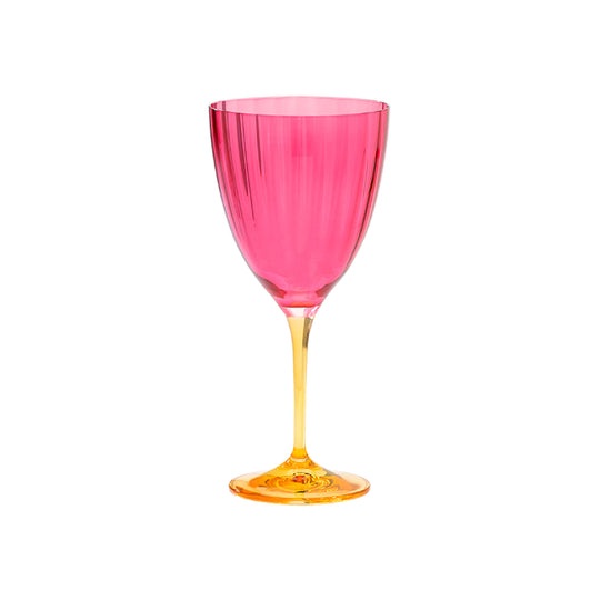 Jazzy Wine Glass | Pink & Orange