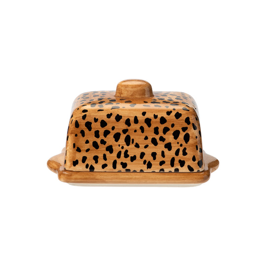 Leopard Print Butter Dish