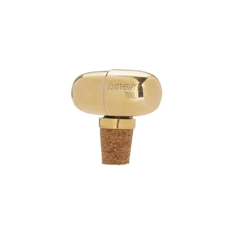 Liquid Therapy Bottle Stopper | Brass