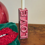 'Love' Taper Candle Holder | Blossom | 21cm