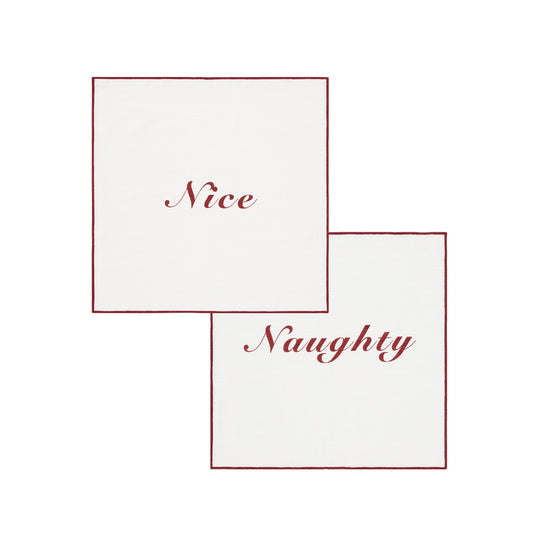 'Naughty & Nice' Napkins | Set of 2