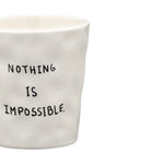Ceramic 'Nothing Is Impossible' Coffee Cup | Alice in Wonderland Collection