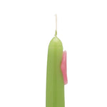 Paradise Diamond Taper Candles | Green & Pink | Set of 2