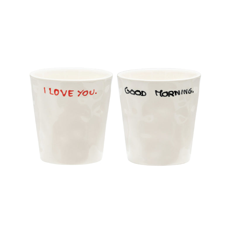 'Perfect Morning' Ceramic Coffee Cups | Set of 2