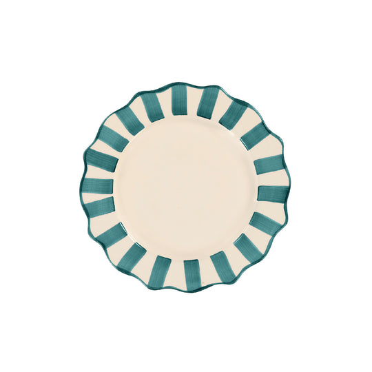 Scalloped Ceramic Breakfast Plate | Pine