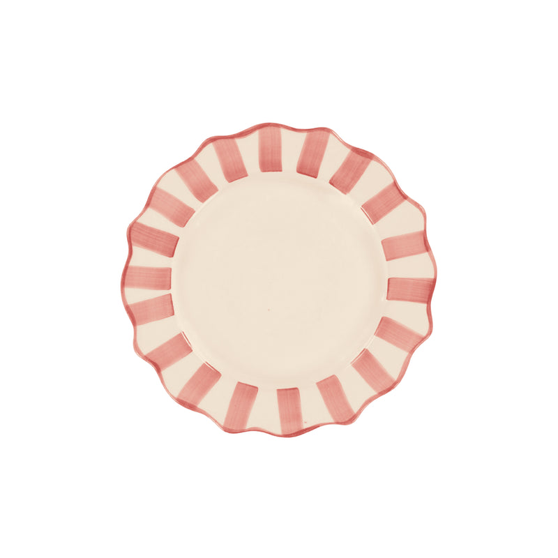 Scalloped Ceramic Breakfast Plate | Pink