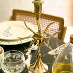 Sunny Brass Candle Holder | 25cm