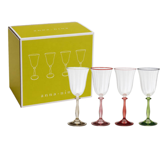 Toasts & Tales Optic Wine Glasses | 22cm | Set of 4