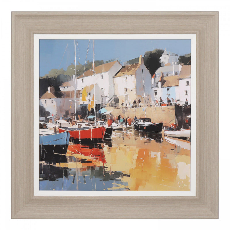 'Harbour Glow' Wall Art | Joanne Lea | 51x51cm