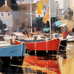 'Harbour Glow' Wall Art | Joanne Lea | 51x51cm