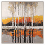 'Silver Birch Reflections' Wall Art | Sabrina Roscino | 90x90cm