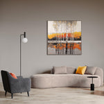 'Silver Birch Reflections' Wall Art | Sabrina Roscino | 90x90cm