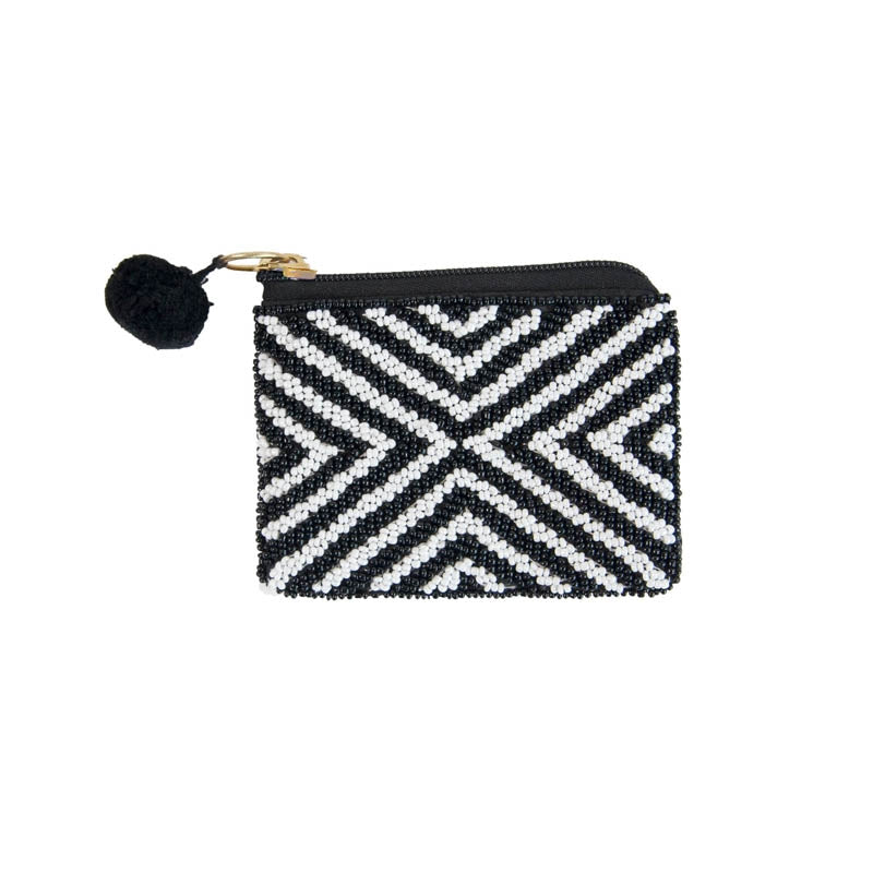 Beaded Coin Purse | Monochrome