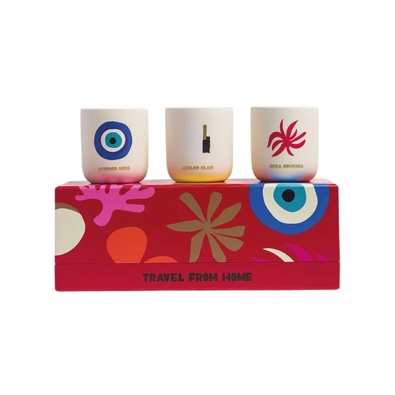 Travel From Home Mini Scented Candle Box | Set of 3