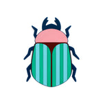 Beetle-Shaped Trivet | Blue & Pink
