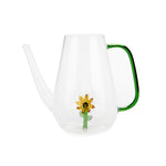 Botanical Sunflower Glass Watering Can | 1L