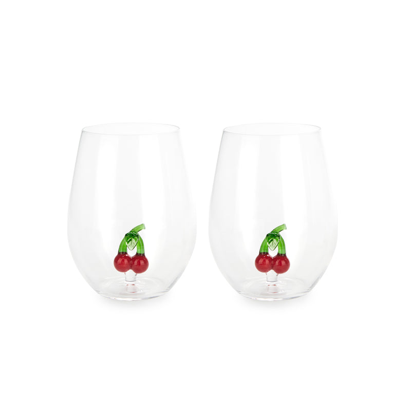 Botanical Cherry Glasses | Set of 2