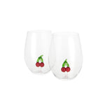 Botanical Cherry Glasses | Set of 2