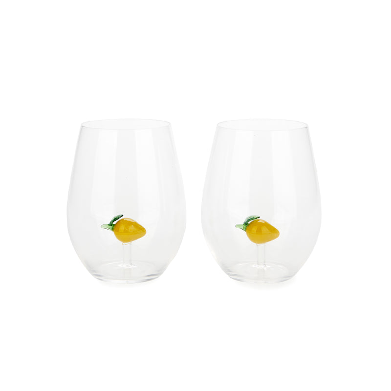 Botanical Lemon Glasses | Set of 2