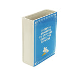 Book-Shaped Vase | 'Forget Me Not' | Blue
