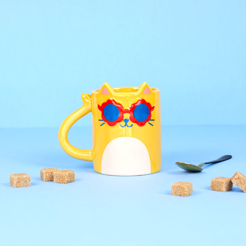 Cool Cat Mug | Yellow | 350ml