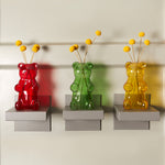 Glass Gummy Bear Vase | Yellow