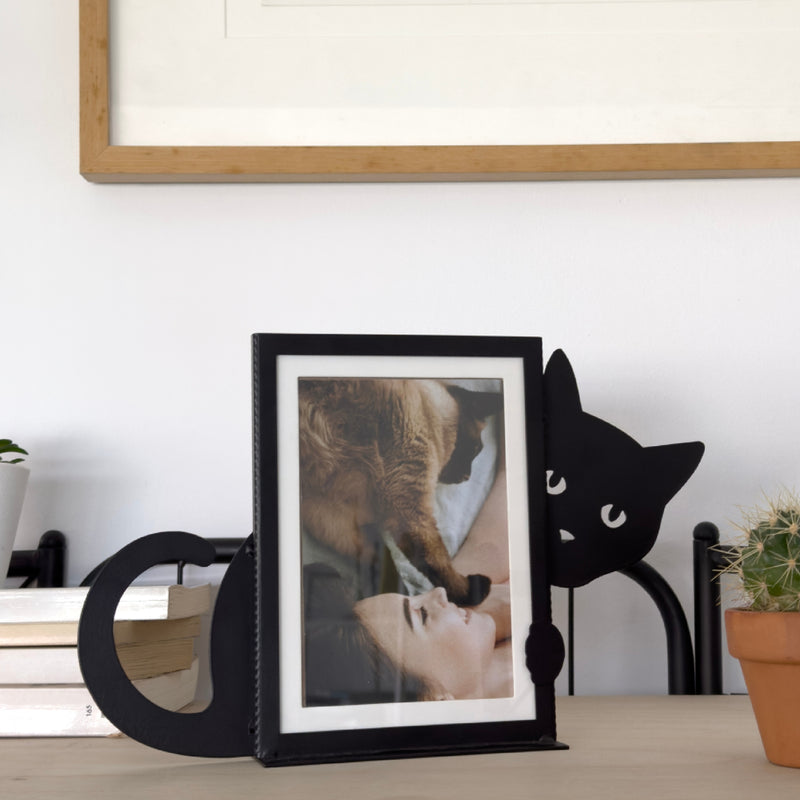 Metal Photo Frame | Peeking Cat
