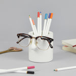 Nosey Buddy Stationery & Glasses Holder | White
