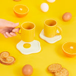 Fried Egg Coffee Cups & Saucers | Set of 2