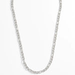 Men's Figaro Chain Necklace | Rhodium Plated Steel