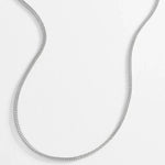 Men's Foxtail Chain Necklace | Rhodium Plated Steel