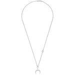 Men's Horn Pendant Necklace | Rhodium Plated Steel