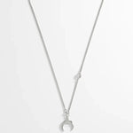 Men's Horn Pendant Necklace | Rhodium Plated Steel