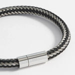 Men's Stainless Steel Mesh Bracelet | Grey & Black