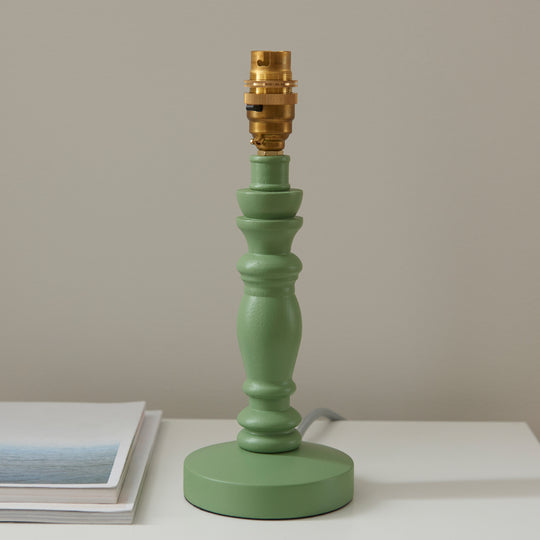 Bibury Spindle Table Lamp Base | Cotswold Green