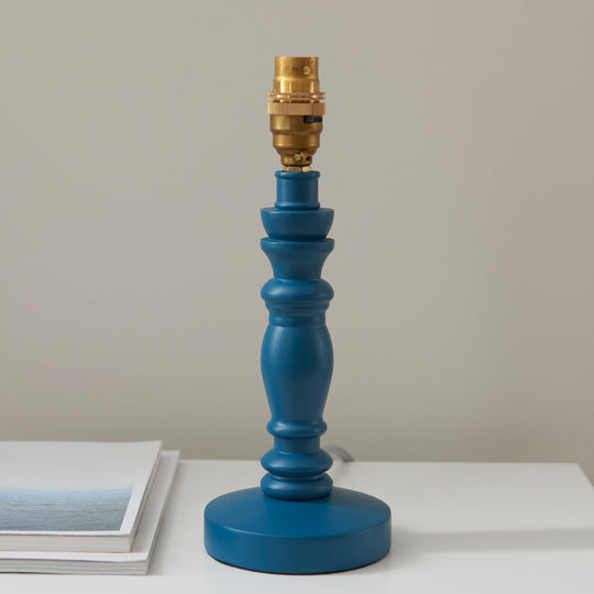 Bibury Spindle Table Lamp Base | Marlin Blue
