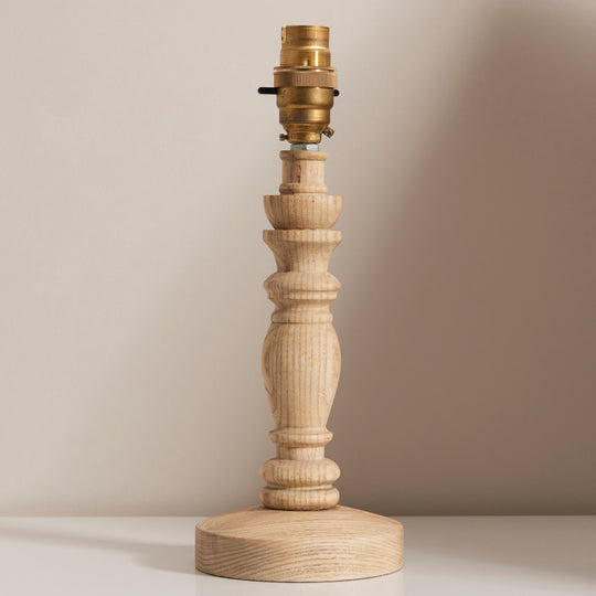 Bibury Spindle Table Lamp Base | Natural Ash
