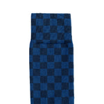 Men's Checkered Socks | Blue & Orange