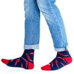 Men's Hot Chilli Pepper Socks | Red & Blue