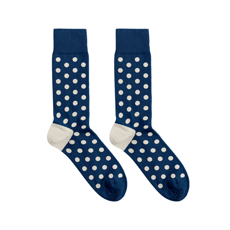 Men's Polka Dot Socks | Blue & Grey