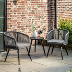 Outdoor Cassis 2 Seater Bistro Set | Charcoal