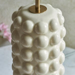Bobble Table Lamp Base | White Crackle
