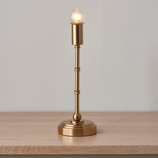 Burley Portable Table Lamp Base | Aged Brass